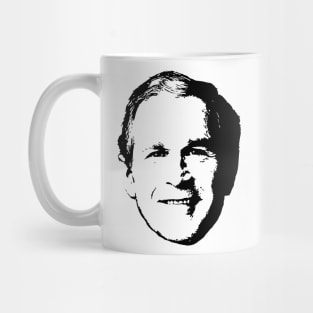 George Bush Black On White Pop Art Mug